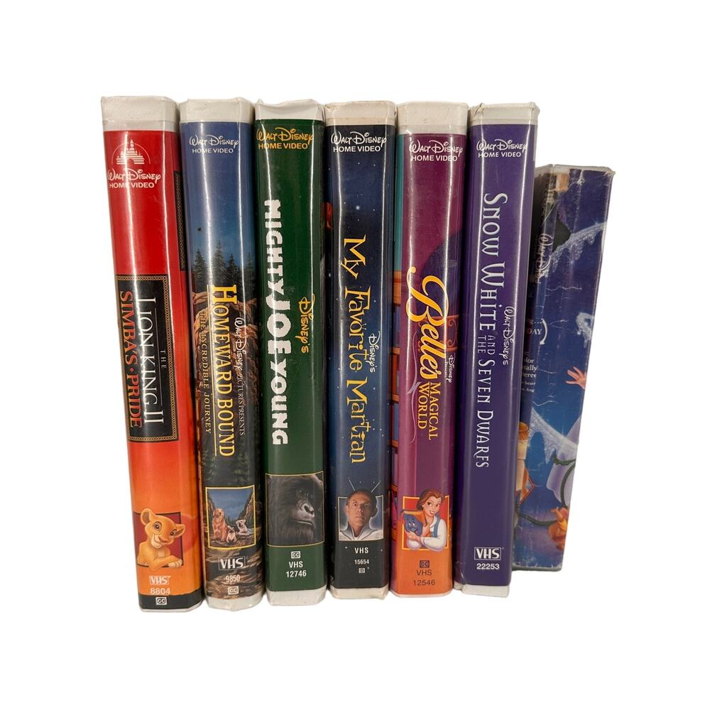 Walt Disney Vintage Set Lot of 7 VHS Tapes Movies